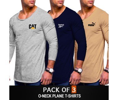 Pack of 3 O-Neck Plane T-shirts
